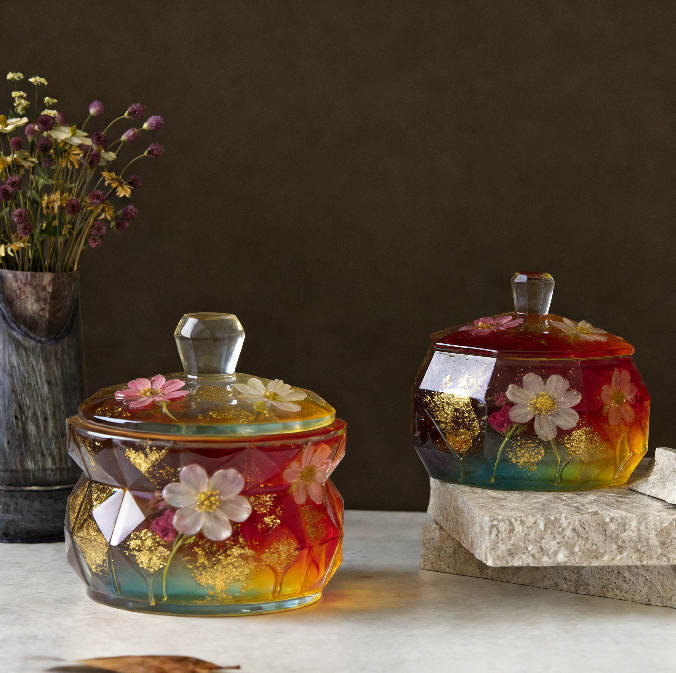 Diamond-Cut Jar Resin Casting Mold