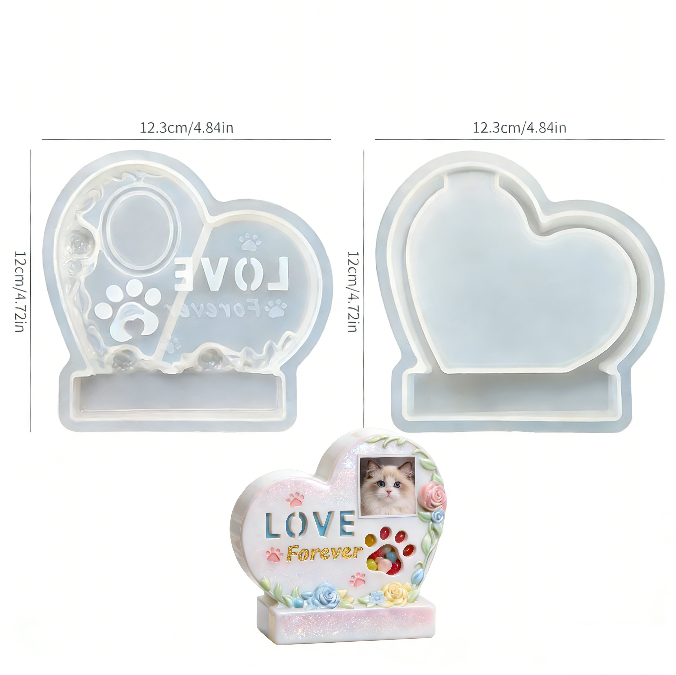 Cat & Dog Pet Memorial Ashes Urn Resin Mold