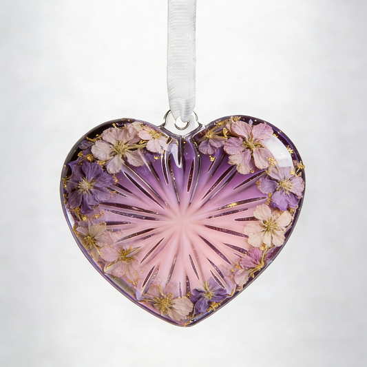 Handmade Crystal Heart-Shaped Pendant Resin Mold