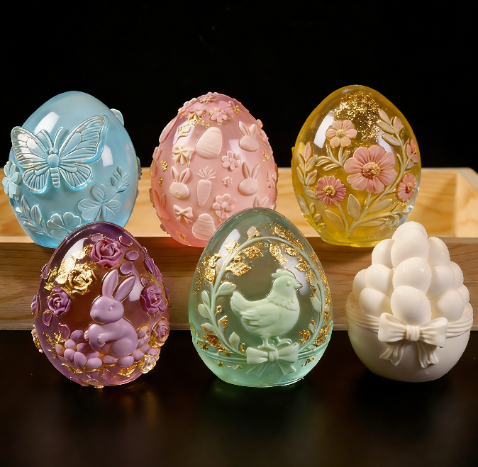 Easter Egg Decorative Ornament Resin Mold