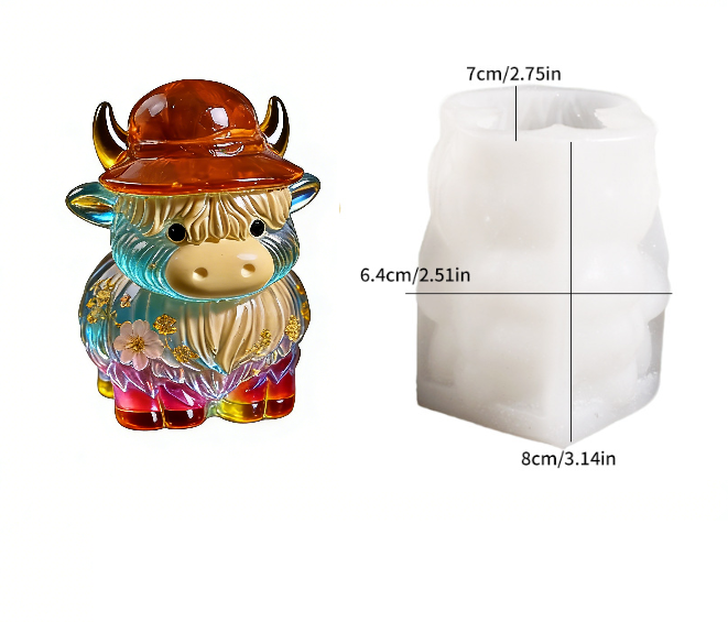 Yaks Family of Three Ornament Resin Mold