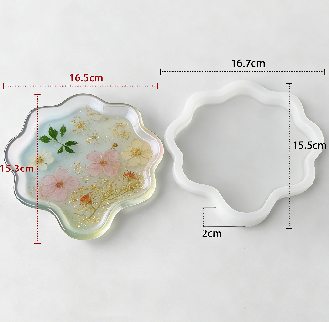 5 Different Shapes of Dishes Storage Resin Mold