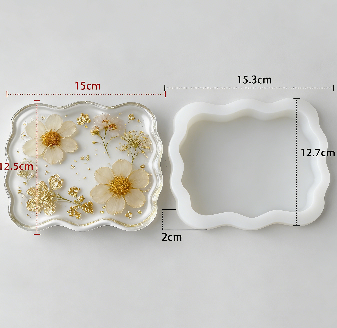 5 Different Shapes of Dishes Storage Resin Mold