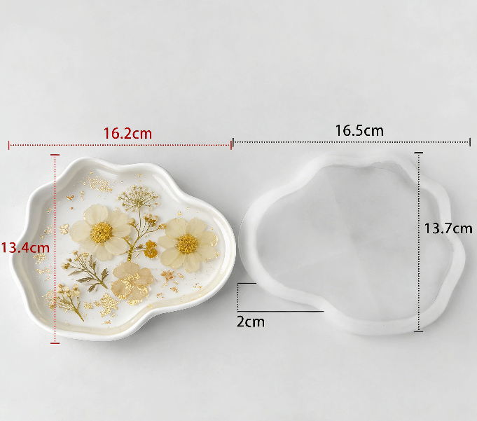 5 Different Shapes of Dishes Storage Resin Mold