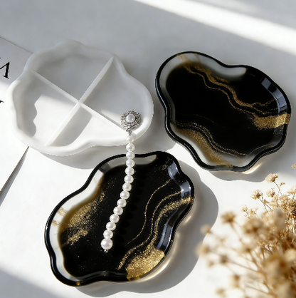 5 Different Shapes of Dishes Storage Resin Mold