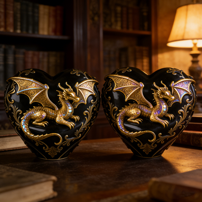 Heart-Shaped Flying Dragon Ornament Resin Mold