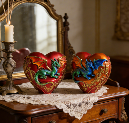 Heart-Shaped Flying Dragon Ornament Resin Mold