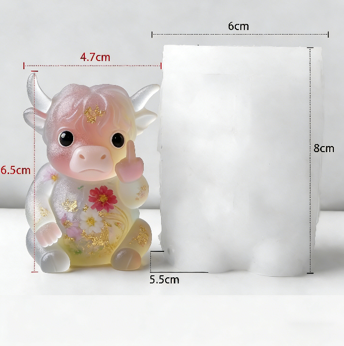 Cheeky Gesture Animal Figurine Resin Mold【 Frosted surface 】