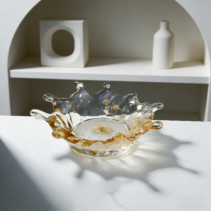Handmade Water Splash Effect Small Dish Resin Mold【Not for beginners】