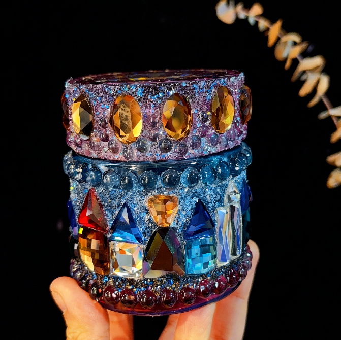 Handmade Diamond Large Pudding Jar Resin Mold