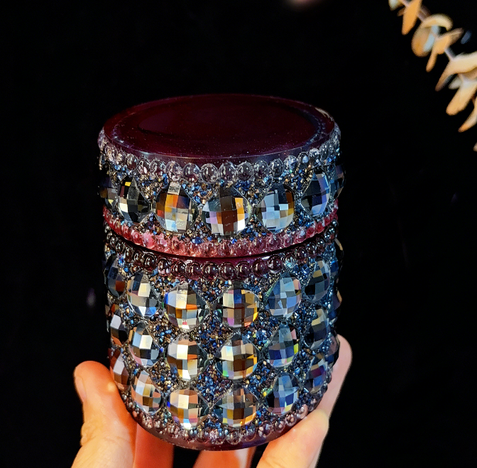 Handmade Diamond  Pudding Jar Resin Mold