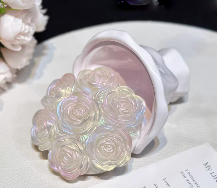 A Bouquet of Roses Storage Jar Resin Mold