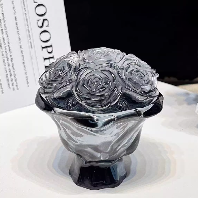 A Bouquet of Roses Storage Jar Resin Mold