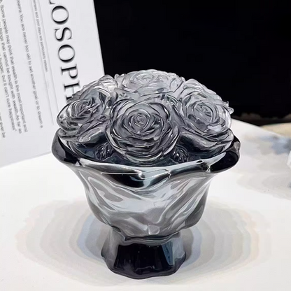 A Bouquet of Roses Storage Jar Resin Mold