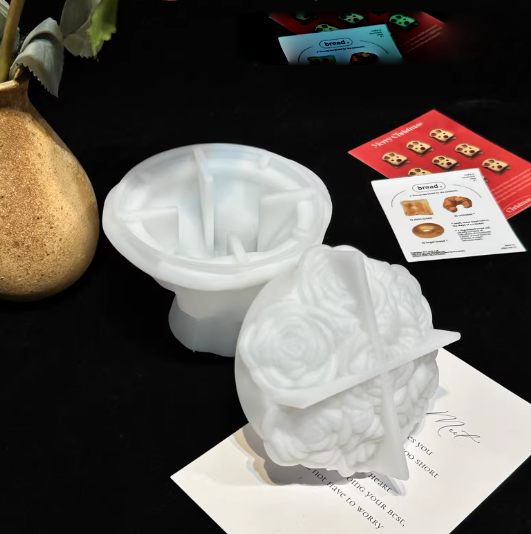 A Bouquet of Roses Storage Jar Resin Mold