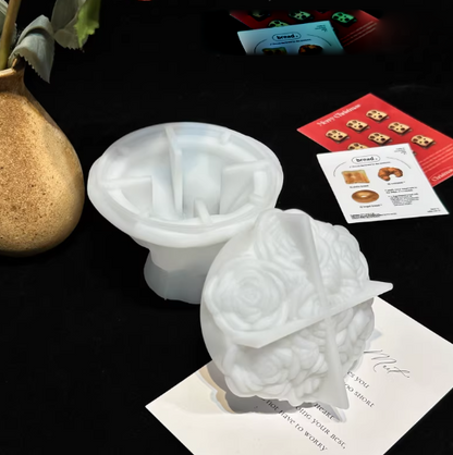 A Bouquet of Roses Storage Jar Resin Mold
