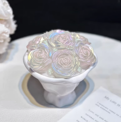 A Bouquet of Roses Storage Jar Resin Mold