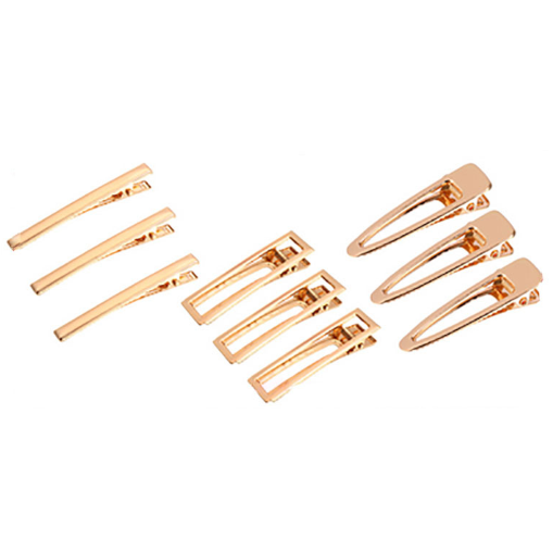 3PCs Hair Clip Resin Mold, 3PCs Golden Hair Clips Accessories for DIY Hair Clip