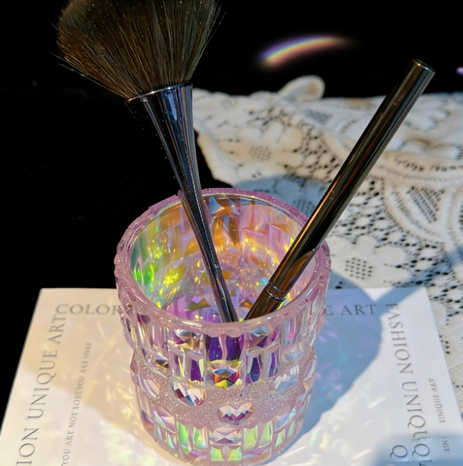 Handmade Diamond Hand Soap Pencil Holder Resin Mold【Side-cut mold】