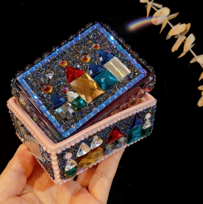 Handmade Diamond Rectangular Castle Diamond Storage Resin Mold