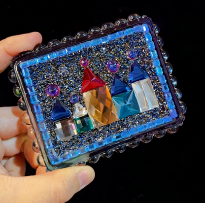 Handmade Diamond Rectangular Castle Diamond Storage Resin Mold