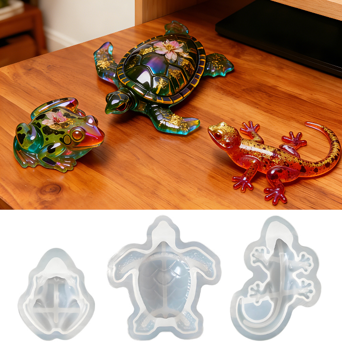Frog Lizard Turtle Ornament Resin Mold