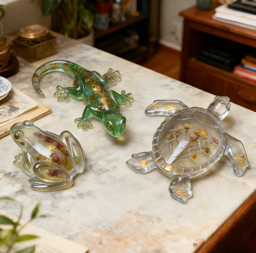 Frog Lizard Turtle Ornament Resin Mold