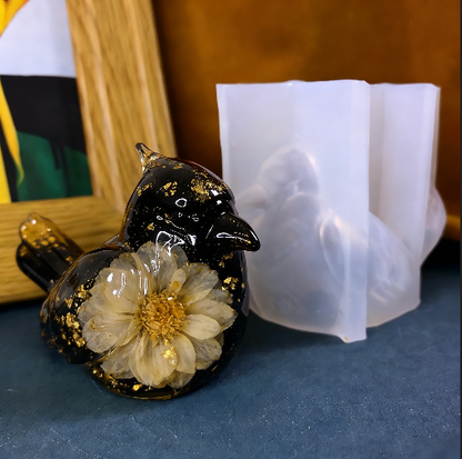 Molde de resina para adorno de pájaro cardenal hecho a mano 