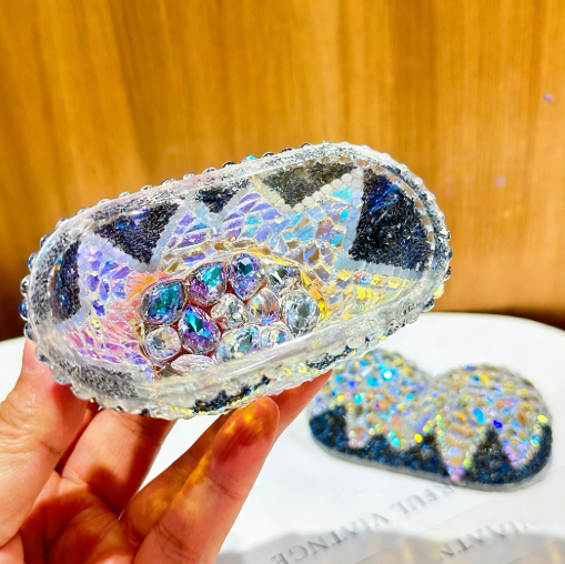 Handmade Diamond Heart-Shaped Storage Jar Resin Mold