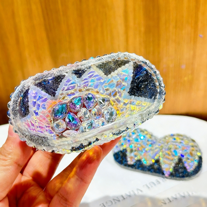 Handmade Diamond Heart-Shaped Storage Jar Resin Mold