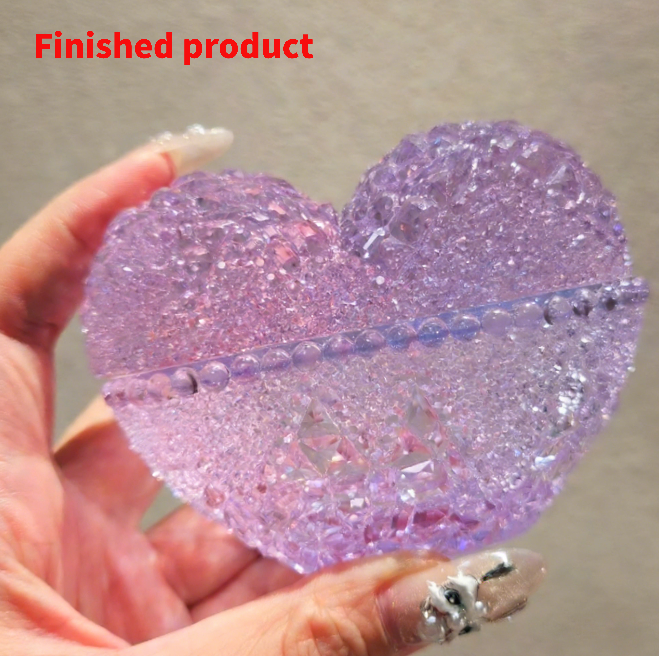 Handmade Diamond Heart-Shaped Storage Jar Resin Mold