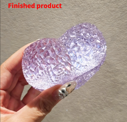 Handmade Diamond Heart-Shaped Storage Jar Resin Mold