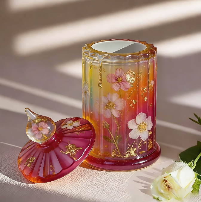 Striped Storage Jar Resin Mold