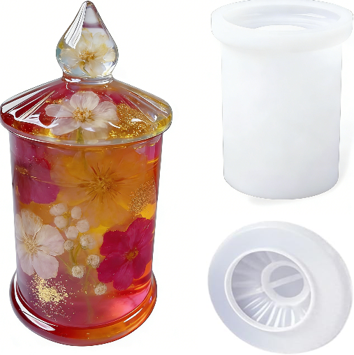 Striped Storage Jar Resin Mold