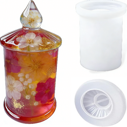 Striped Storage Jar Resin Mold