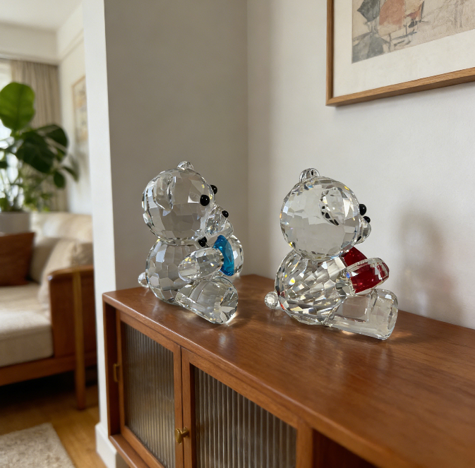 Molde de resina para adorno de oso de cristal hecho a mano 