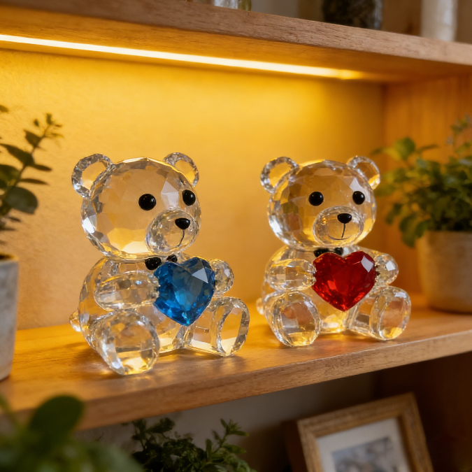Molde de resina para adorno de oso de cristal hecho a mano 