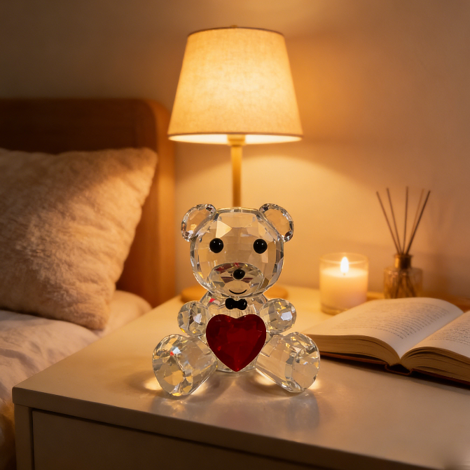 Molde de resina para adorno de oso de cristal hecho a mano 