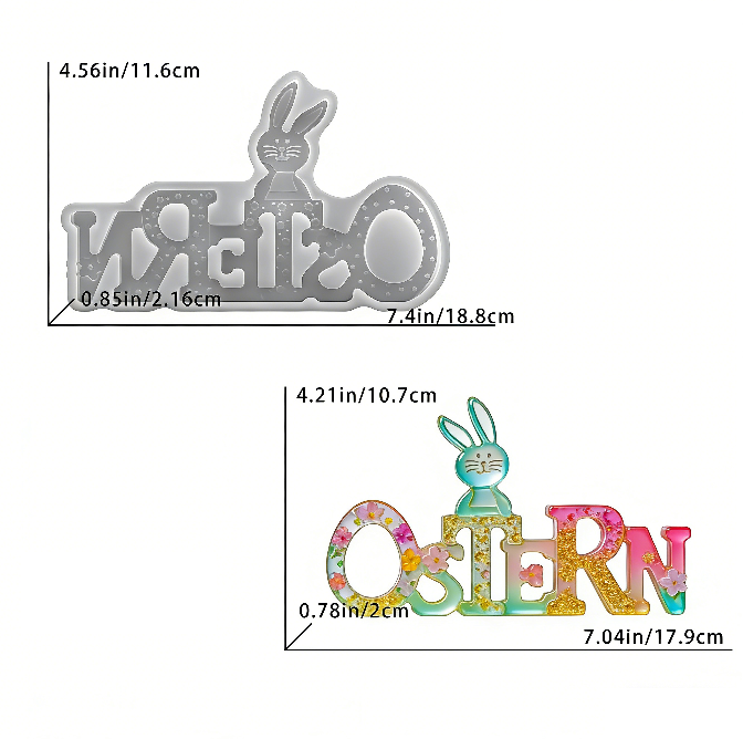 Ostern Easter Bunny Decorative Resin Mold