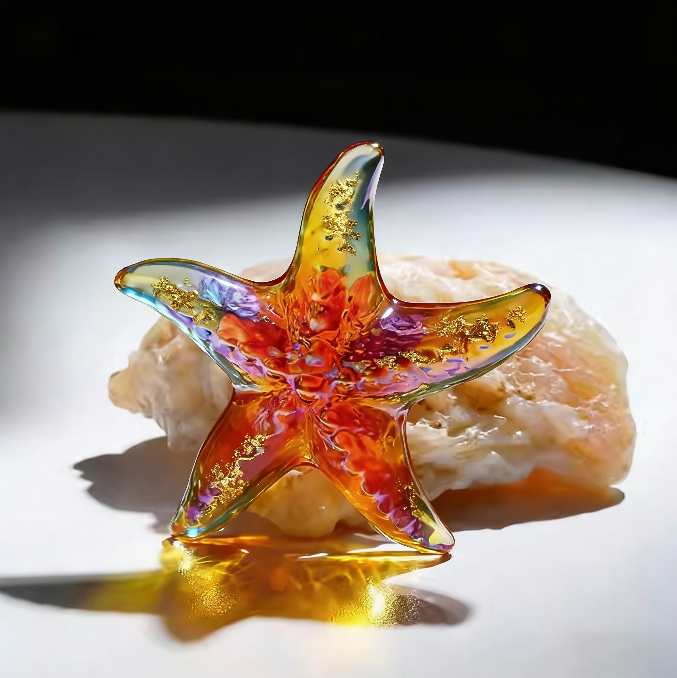 Handmade 2D Starfish Ornament Resin Mold