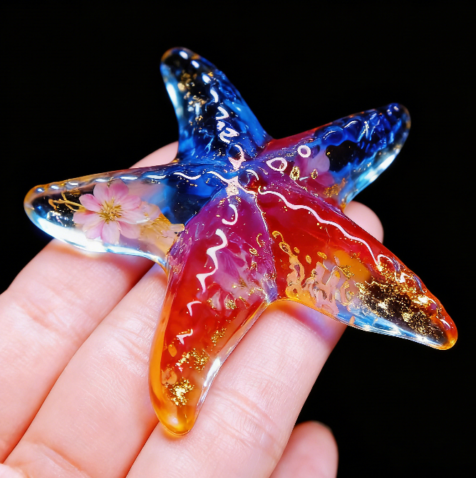 Handmade 2D Starfish Ornament Resin Mold
