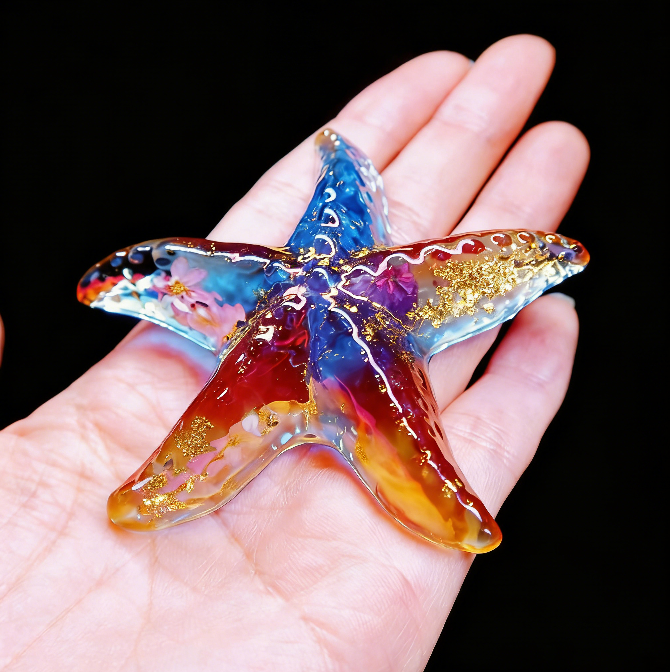 Handmade 2D Starfish Ornament Resin Mold