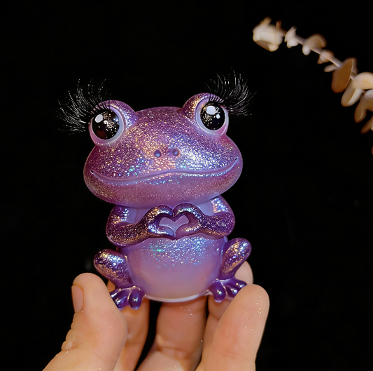 Heart Gesture Frog Ornament Resin Mold