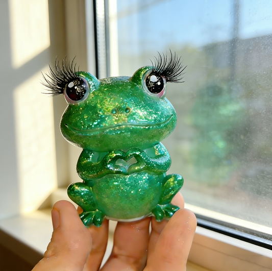 Heart Gesture Frog Ornament Resin Mold