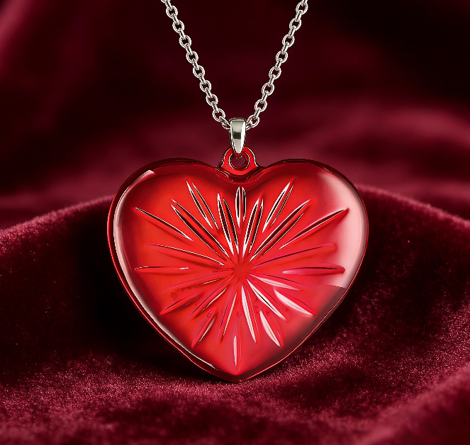 Handmade Crystal Heart-Shaped Pendant Resin Mold