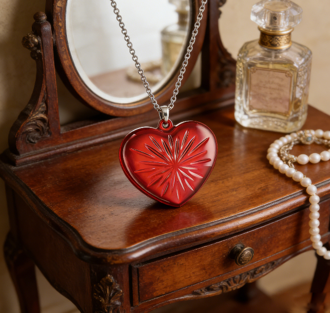 Handmade Crystal Heart-Shaped Pendant Resin Mold