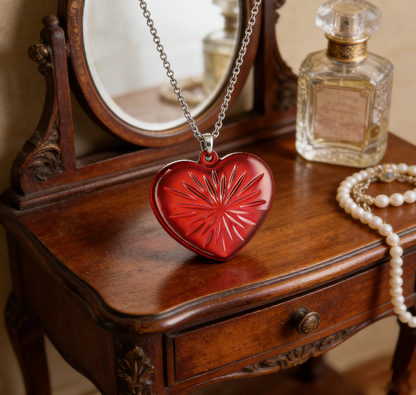 Handmade Crystal Heart-Shaped Pendant Resin Mold