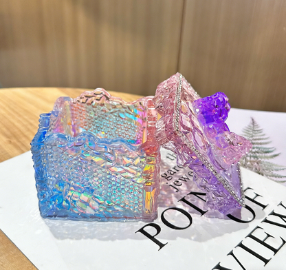 Handmade Diamond Round & Square Storage Jars Resin Mold