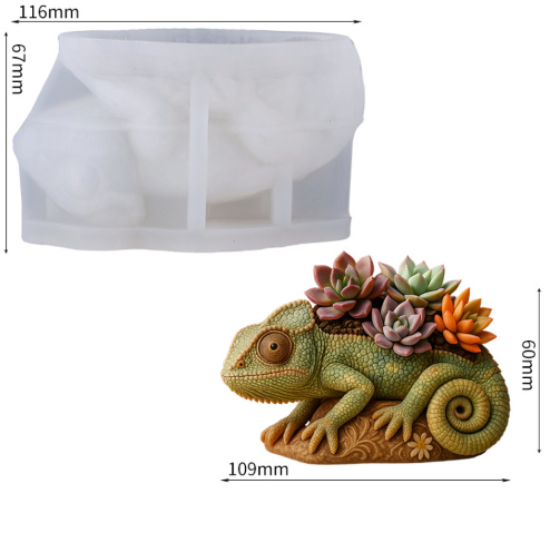 Chameleon Storage Jar Resin Mold