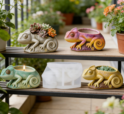 Chameleon Storage Jar Resin Mold